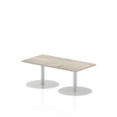 Dynamic Italia 1200 x 600mm Poseur Rectangular Table Grey Oak Top 475mm High Leg ITL0231 DD